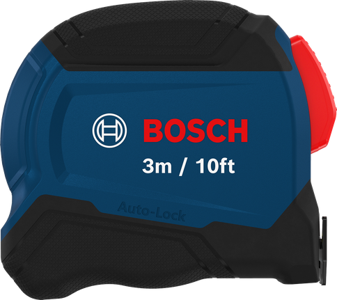 شريط قياس Bosch بطول 3 أمتار مع قفل تلقائي.
